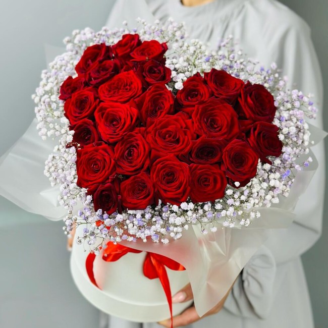 Букет цветов "Шляпная коробка Теплые чувства" Букет цветов "Шляпная коробка Теплые чувства"